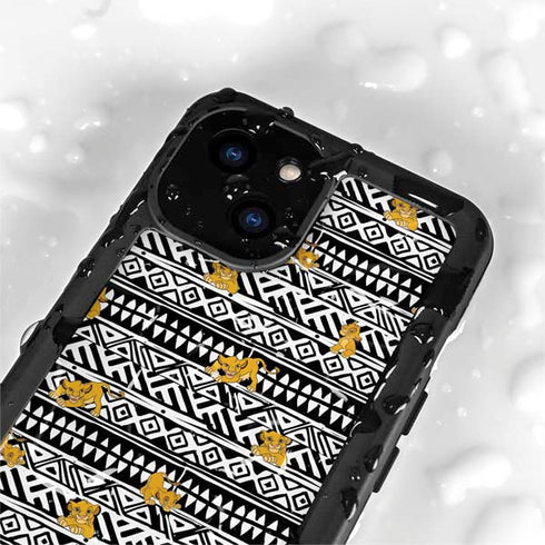 Disney The Lion King Simba Tribal Print iPhone 15 Plus Waterproof Case